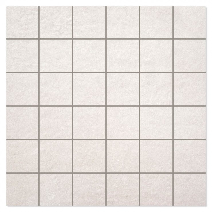 Mosaik Klinker Norwich Hvid Mat 30x30 (5x5) cm-0